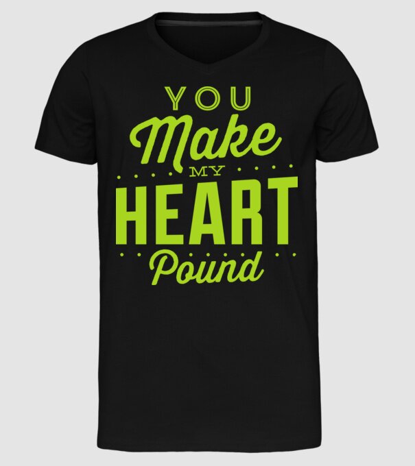 Make my heart model negru pe tricou