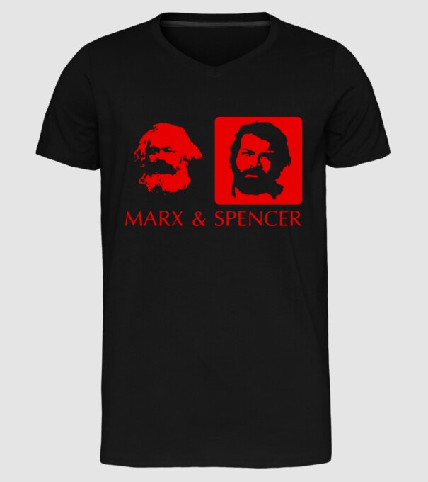 MARX and Spencer model negru pe tricou