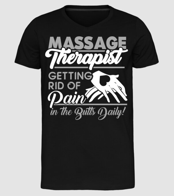 Massage pain model negru pe tricou