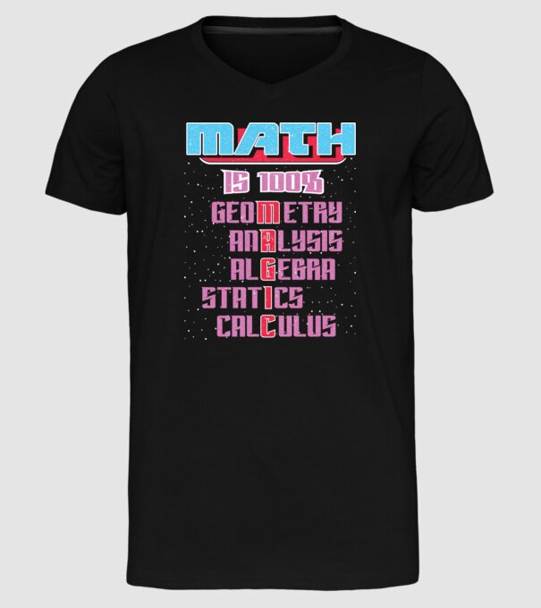 MATH magic retro prespălat model negru pe tricou