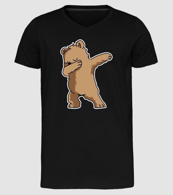 Urs DAB model negru pe tricou