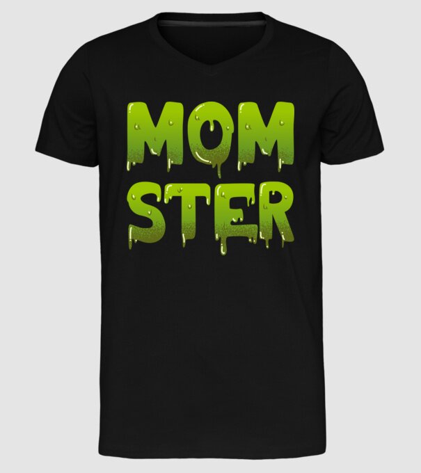 Momster model negru pe tricou