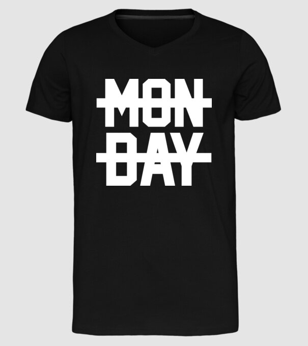 Monday model negru pe tricou