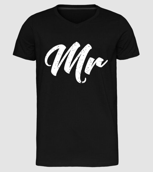 Mr 1 model negru pe tricou