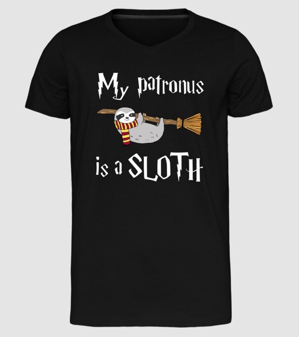 my patronus is a sloth model negru pe tricou