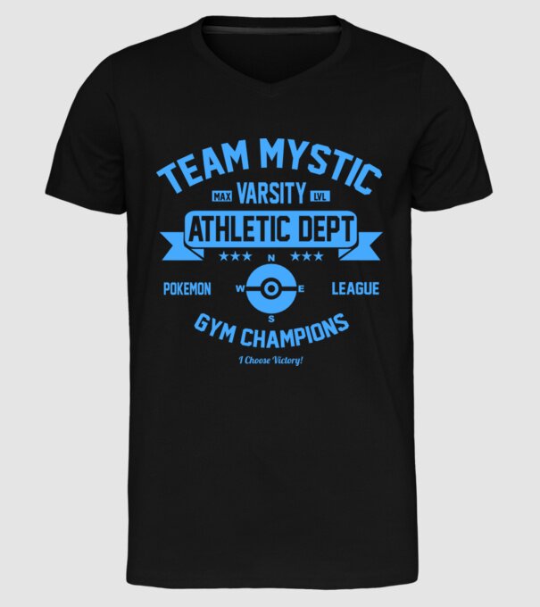 Mystic champions model negru pe tricou