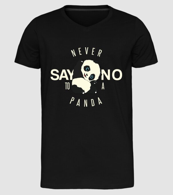 Never say no model negru pe tricou