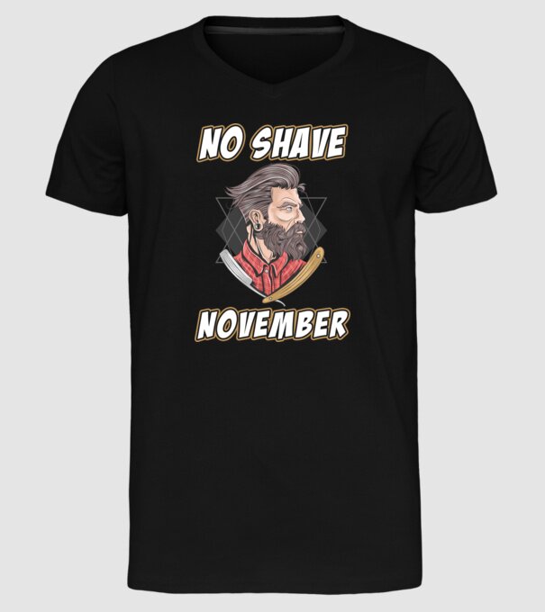 No shave November model negru pe tricou