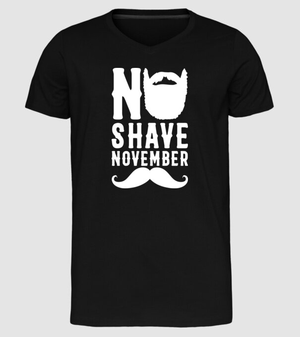 No shave november model negru pe tricou