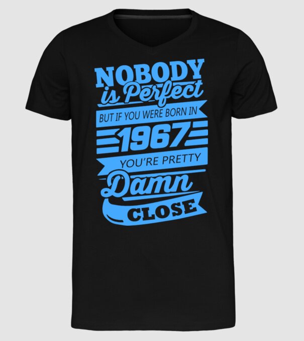 Nobody 1967 model negru pe tricou