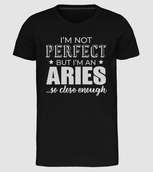 Not perfect, but ARIES model negru pe tricou