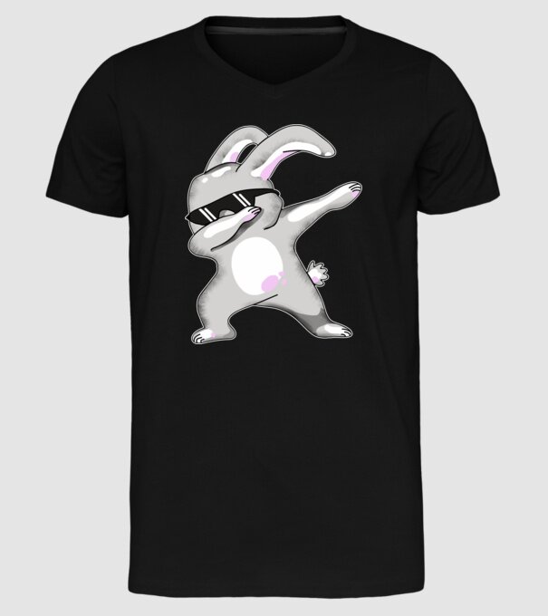 Iepuraș DAB model negru pe tricou