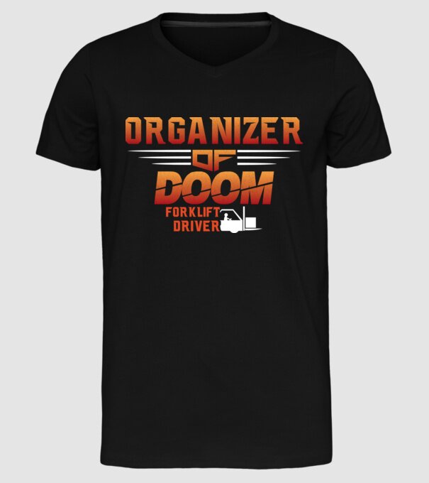 organizer of DOOM model negru pe tricou