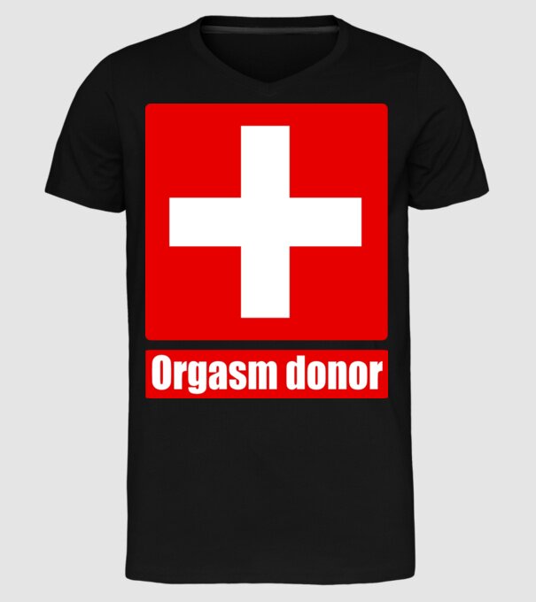 orgasm model negru pe tricou