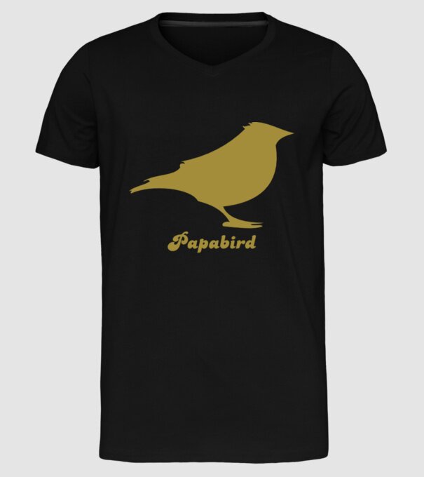 Papa bird model negru pe tricou