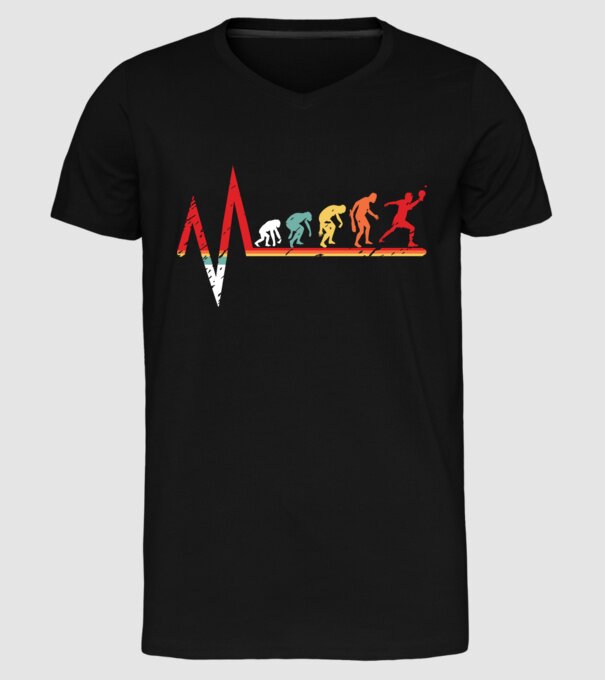Evoluție ping-pong model negru pe tricou