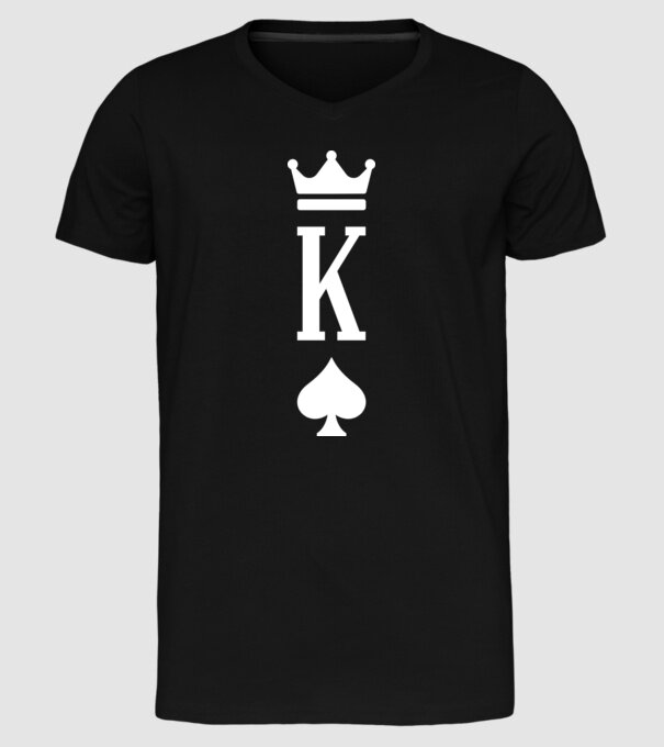 Playing cards King of spades model negru pe tricou