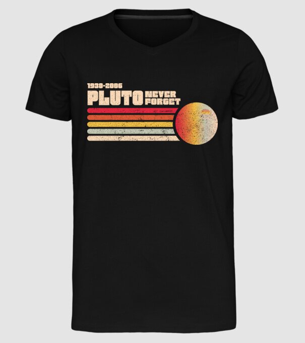 pluto model negru pe tricou
