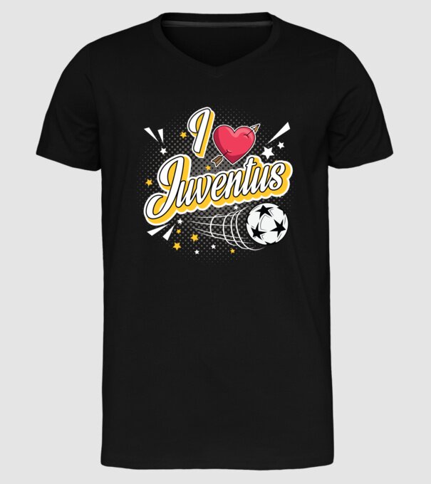 Popart Liverpool Juventus model negru pe tricou