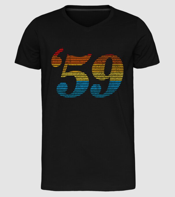 Retro Birthday 1959 model negru pe tricou