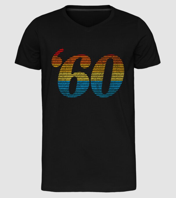 Retro Birthday 1960 model negru pe tricou