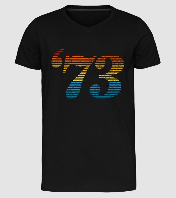 Retro Birthday 1973 model negru pe tricou