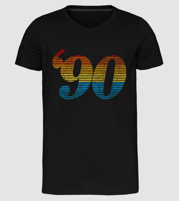 Retro Birthday 1990 model negru pe tricou