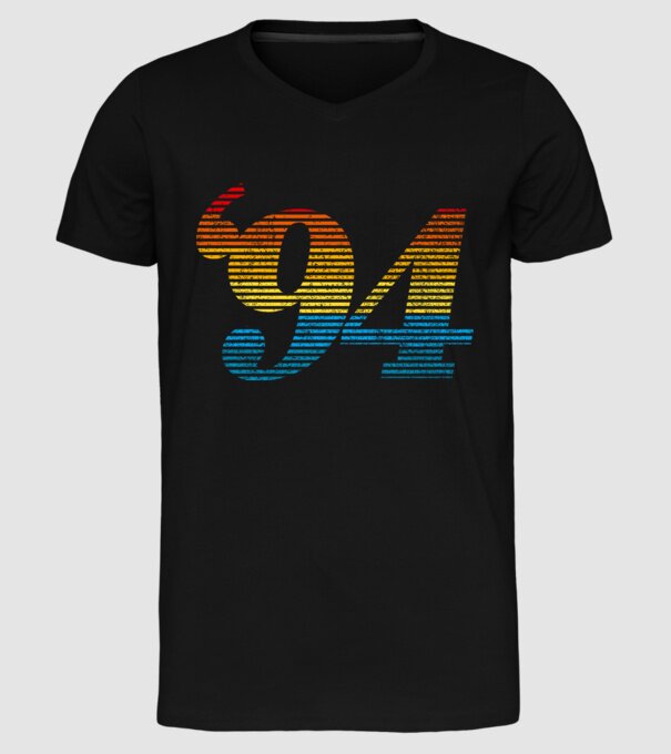 Retro Birthday 1994 model negru pe tricou