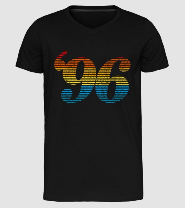 Retro Birthday 1996 model negru pe tricou