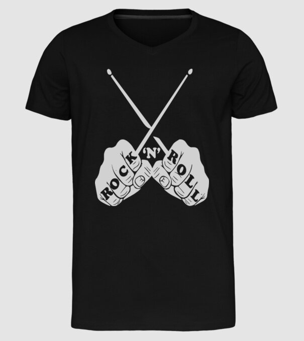 Rock-N-Roll model negru pe tricou