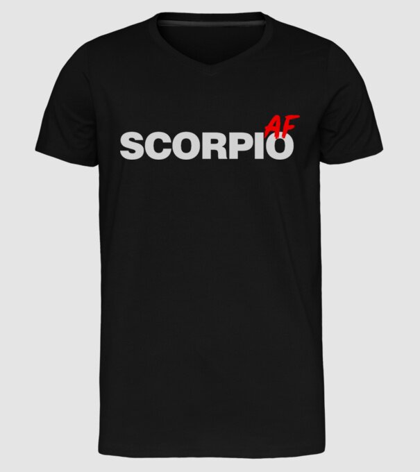SCORPIO as fuck model negru pe tricou