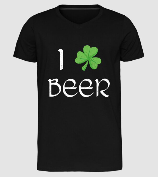 Shamrock beer model negru pe tricou