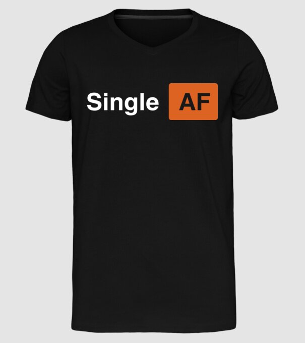 Single AF model negru pe tricou