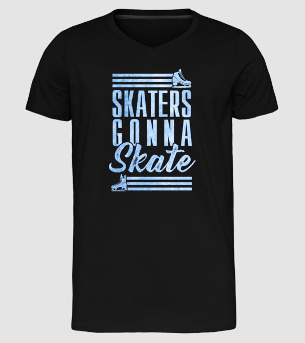 skaters gonna skate model negru pe tricou