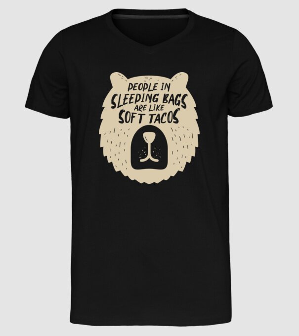 Soft tacos model negru pe tricou