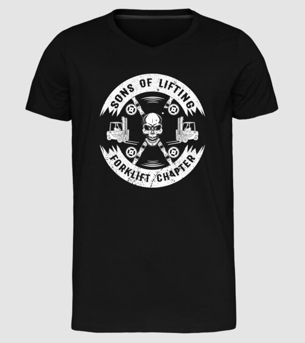 SONS OF LIFTING model negru pe tricou