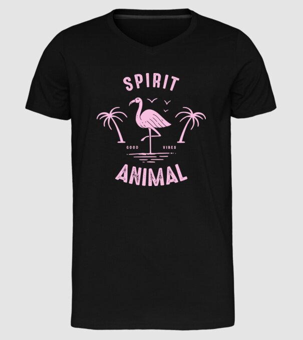 SPIRIT ANIMAL model negru pe tricou