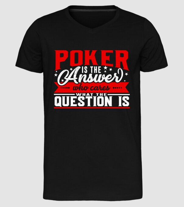 Sport is the answer JUCĂTOR POKER model negru pe tricou
