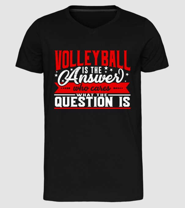 Sport is the answer VOLEIBALIST model negru pe tricou