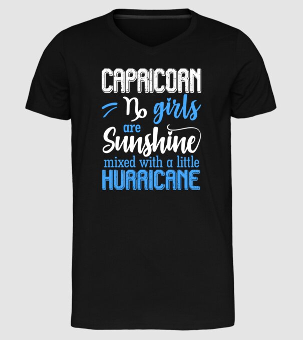 Sunshine with Hurricane CAPRICORN model negru pe tricou