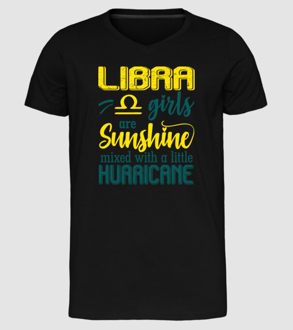 Sunshine with Hurricane LIBRA model negru pe tricou