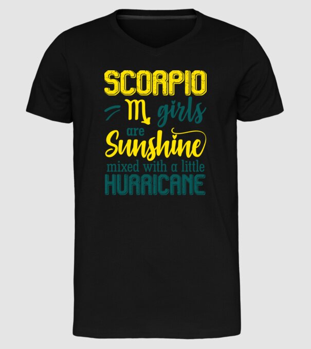 Sunshine with Hurricane SCORPIO model negru pe tricou