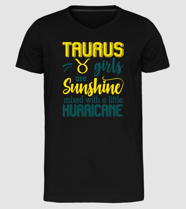 Sunshine with Hurricane TAURUS model negru pe tricou