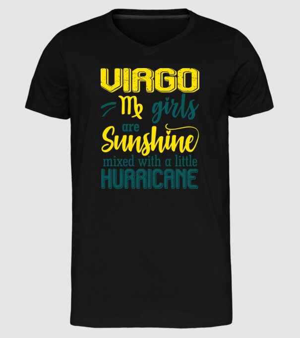 Sunshine with Hurricane VIRGO model negru pe tricou