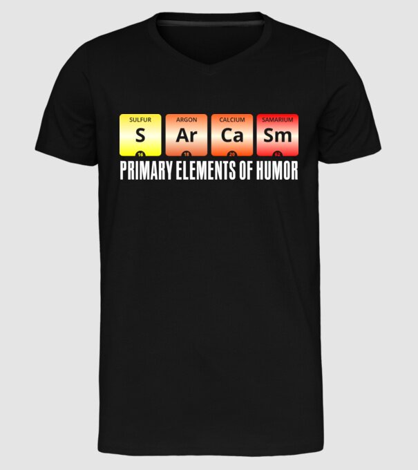 Sarcasm model negru pe tricou