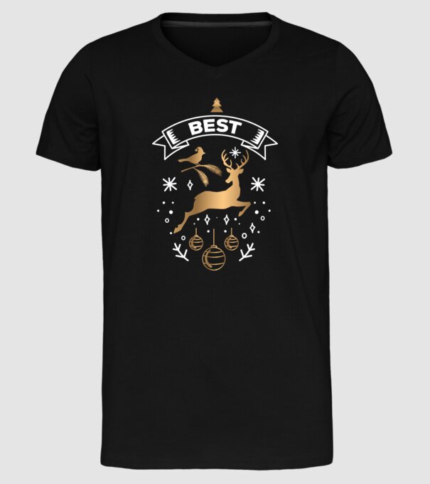 Best Friends Christmas 1 model negru pe tricou