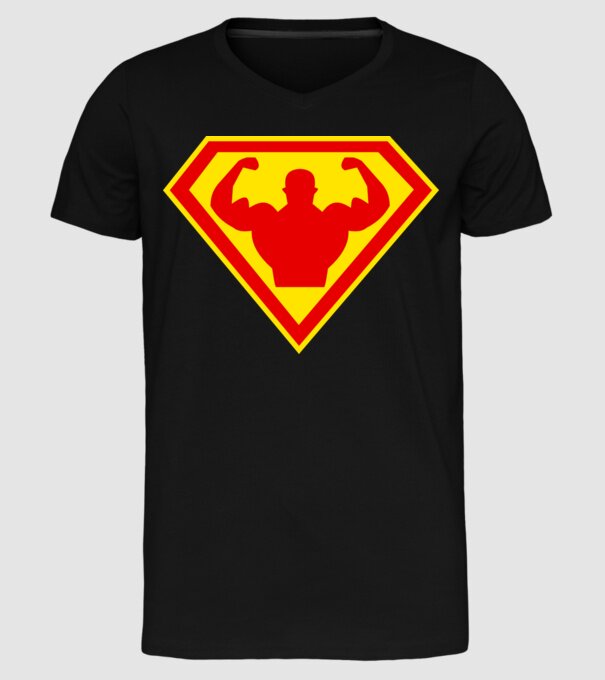Superom model negru pe tricou