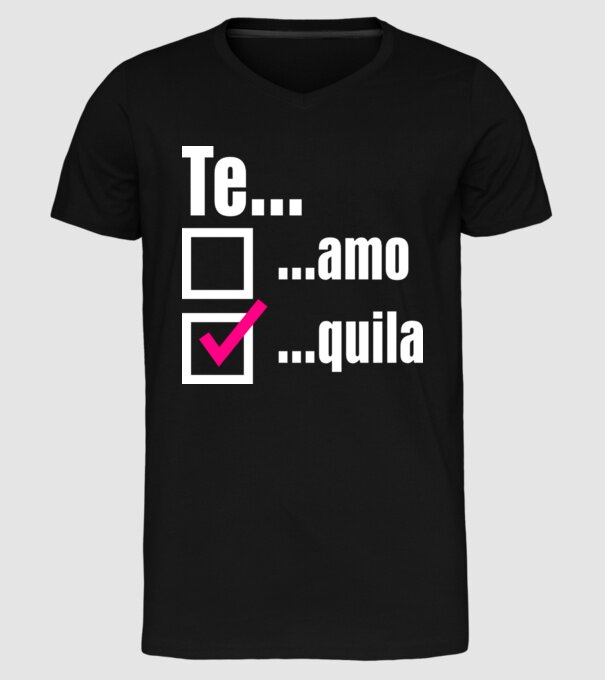 Te...quila model negru pe tricou
