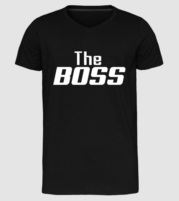 The Boss model negru pe tricou