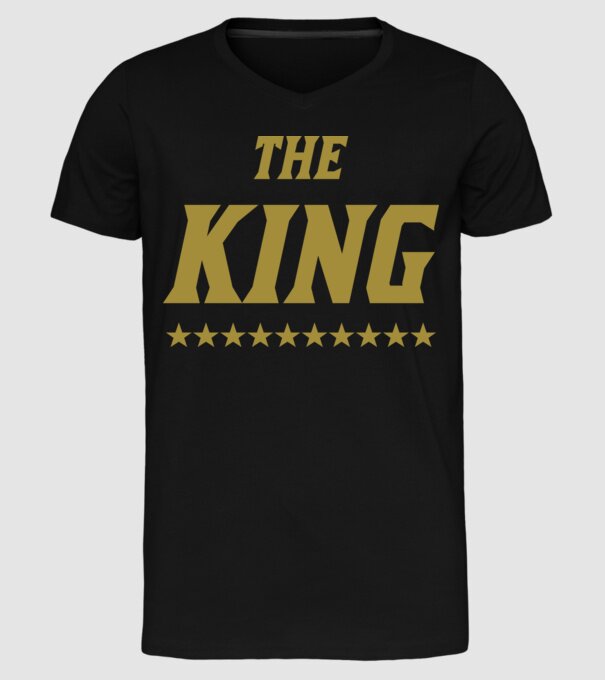 The King model negru pe tricou
